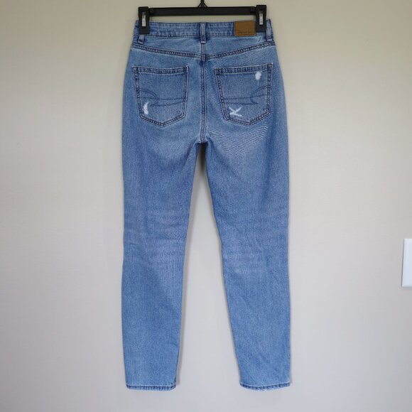 AMERICAN EAGLE AEO Size 0 Regular Light Wash Mom Jeans - Picture 9 of 10